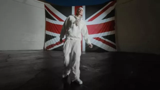 Supreme Nike Supreme Pantalones de chándal blancos anchos usados por Central Cee en Central Cee y 21 Savage - GBP (Video musical oficial)