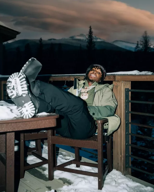 Moncler Matte Black GORE-TEX Ski Pants worn by Toosii on the Instagram account @toosii