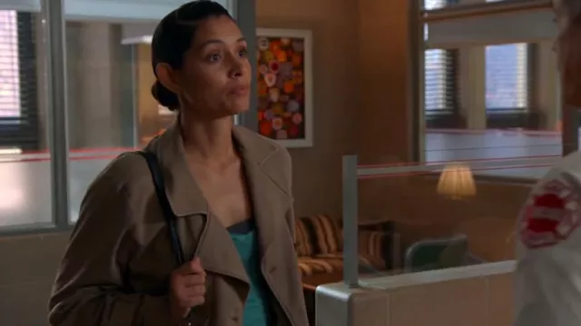 Splendid Portia Double-Breasted Crop Jacket In Macchiato worn by Stella Kidd (Miranda Rae Mayo) as seen in Chicago Fire (S13E04)