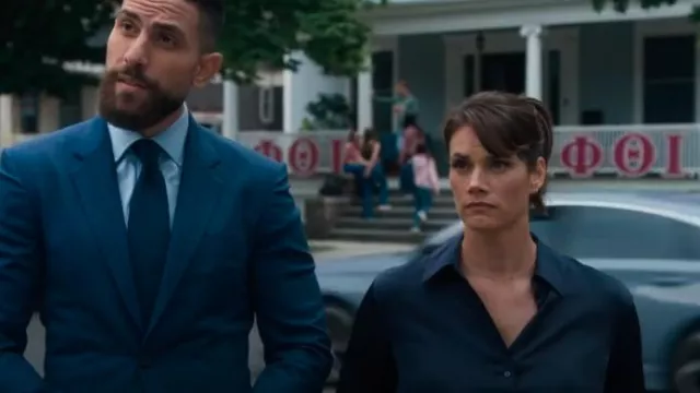 L'Agence Dani Blouse worn by FBI SA Maggie Bell (Missy Peregrym) as seen in FBI (S07E05)