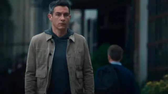 Reiss Thomas Suede Chest Pocket Jacket worn by FBI SA Stuart Scola (John Boyd) as seen in FBI (S07E06)
