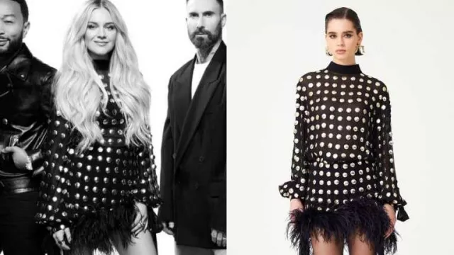 Blusa de gasa de seda de Kelsea Ballerini (Kelsea Ballerini) en La Voz (S27E01)