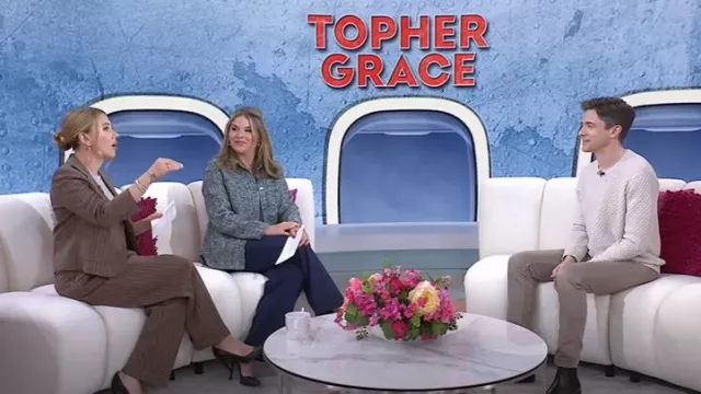 Dries van Noten Pleated Striped Linen-blend Pants worn by Scarlett Johansson as seen in Today  with Hoda & Jenna on January 24, 2025