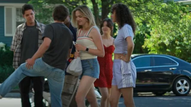 Ramy Brook Helena Denim Shorts worn by Cece Brewer (Jayden Bartels) as seen in Goosebumps (S02E08)