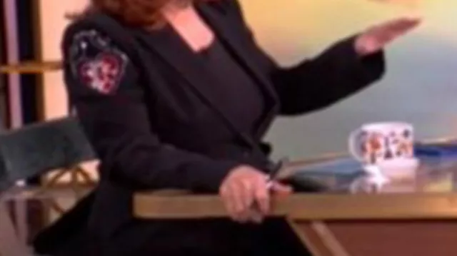 Beaded Heart Embellished Blazer of Self - Co-Host (Joy Behar) in The View (S28)