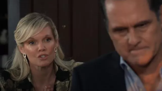 Eye Candy LA Serpent Earrings in Silver worn by Ava Jerome (Maura West) as seen in General Hospital on January 16, 2025