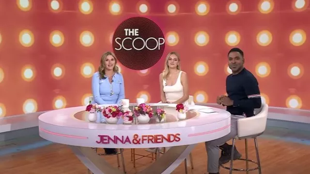 Thom Browne Milano Stitch Crew Neck Jumper worn by Justin Sylvester as seen in Today with Hoda & Jenna on January 27, 2025