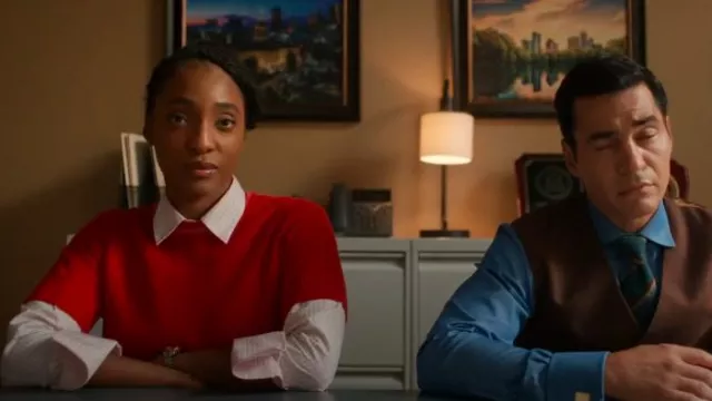 Akris Punto Short Sleeve Wool Sweater worn by Faith Mitchell (Iantha Richardson) as seen in Will Trent (S03E04)