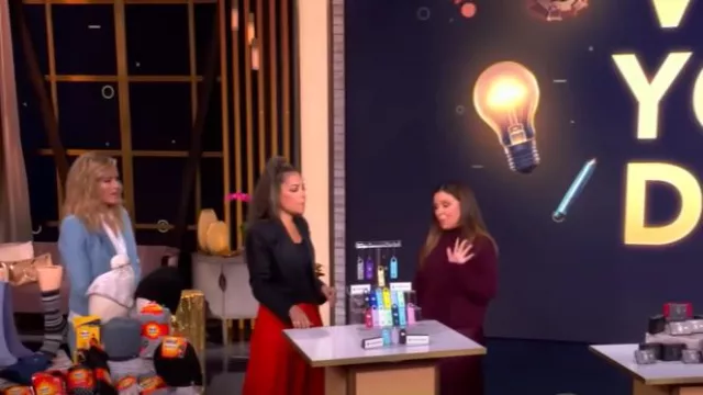 A.W.A.K.E. MODE Pieced Asymmetric Skirt worn by Sunny Hostin as seen in The View on January 27, 2025