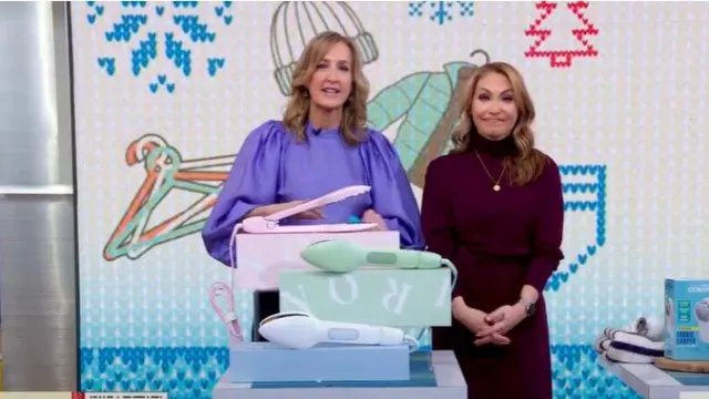 Vanessa Bruno Batilda Robe portée par Lori Bergamotto vue dans Good Morning America le 27 janvier 2025