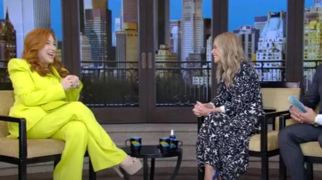 Saiid Kobeisy High-rise Straight-leg Pants worn by Lisa Ann Walter as seen in LIVE with Kelly and Mark on January 28, 2025