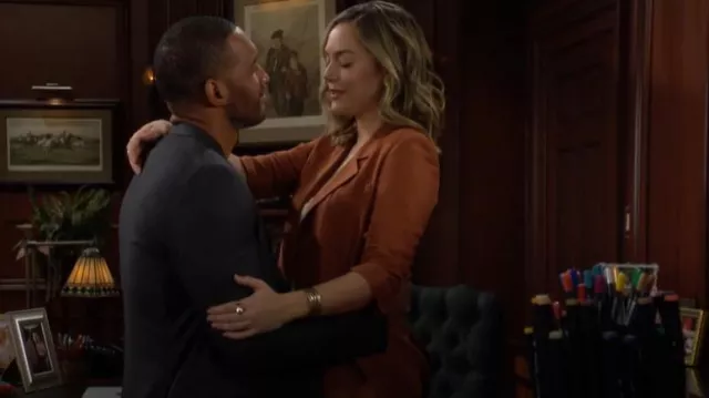 Veronica Beard Rupert Dickey Jacket worn by  Hope Logan(Annika Noelle) as seen in The Bold and the Beautiful on January 30, 2025
