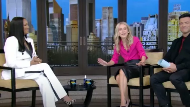 L'Agence Livvy Tux Pants worn by Garcelle Beauvais as seen in LIVE with Kelly and Mark on January 31, 2025
