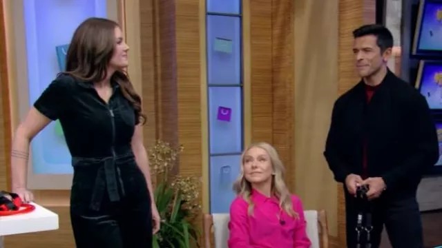 Maeve The Colette Weekend Corduroy Jumpsuit worn by Monica Mangini as seen in LIVE with Kelly and Mark on January 31, 2025