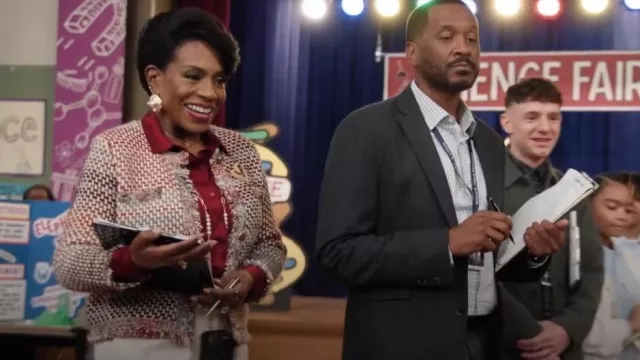 Veronica Beard Sariayah Jacket worn by Barbara Howard (Sheryl Lee Ralph) as seen in Abbott Elementary (S04E13)