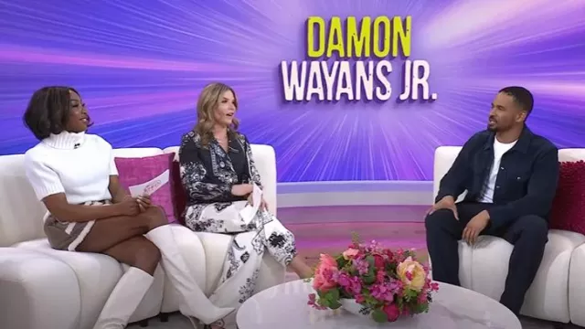 Veste Dylan en daim italien Toddd Snyder portée par Damon Wayans Jr. comme on le voit dans Today with Hoda & Jenna le 5 février 2025