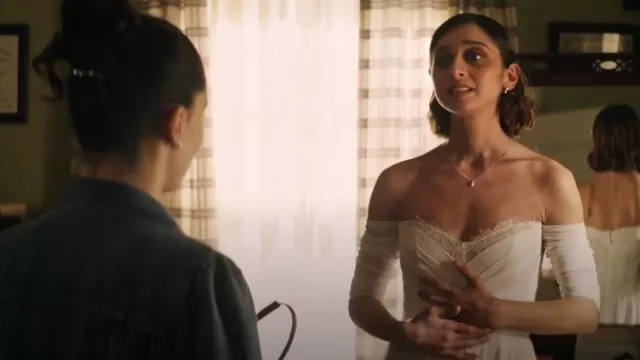 Wtoo by Watters Miles Gown worn by Chrissy Beppo (Sofia Hasmik) as seen in Superman & Lois (S04E04)