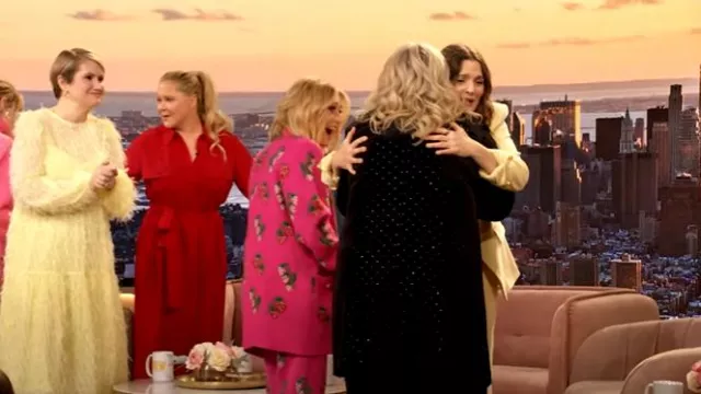 Asos Tiered Midi Dress worn by Jillian Bell as seen in The Drew Barrymore Show on February 7, 2025