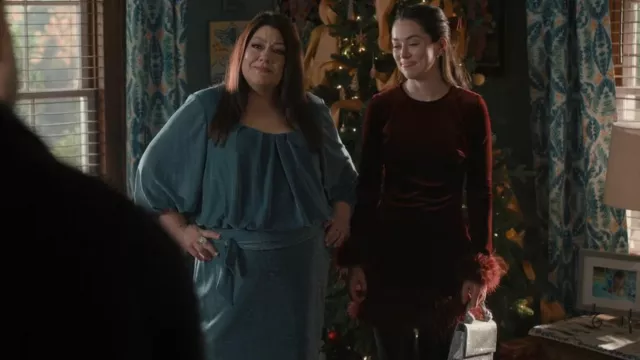 Zara Sparkly Mini City Bag worn by Annie Sullivan (Anneliese Judge) as seen in Sweet Magnolias (S04E10)