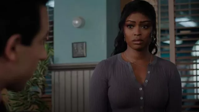 & Other Stoires Ribbed Henley Top worn by Daphne Forrester (Javicia Leslie) as seen in High Potential (S01E13)