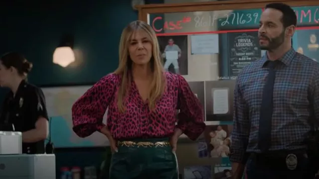 Nicoletta Carlone Lola Leopard Belt worn by Morgan Gillory (Kaitlin Olson) as seen in High Potential (S01E13)