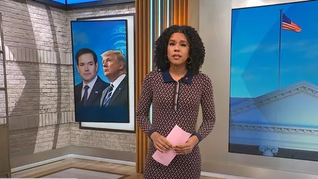 Diane von Furstenberg Milena Vestido usado por Adriana Díaz visto en CBS Mornings el 7 de febrero de 2025