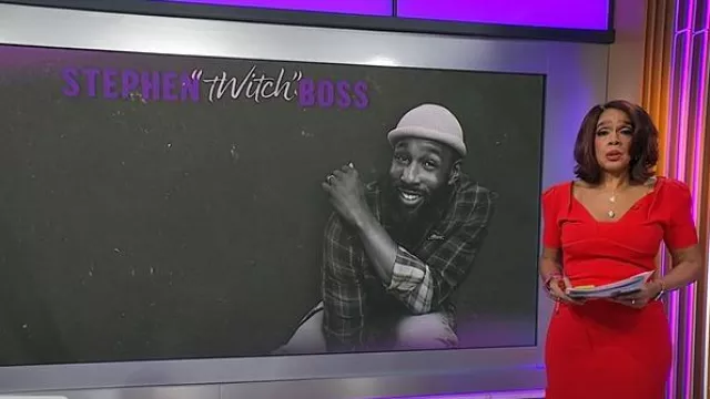 Roland Mouret Robe midi en tricot à manches courtes portée par Gayle King telle qu’elle a été vue dans CBS Mornings le 11 février 2025