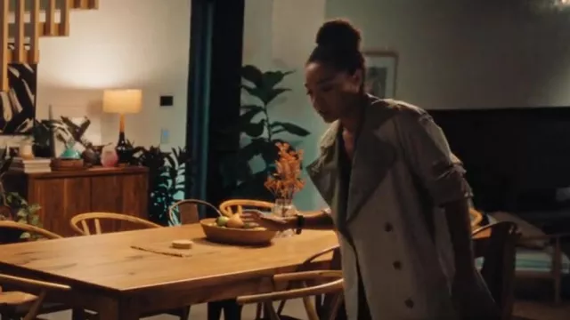 Saba Lana Trench Coat worn by Chanelle McAuliffe (Aisha Dee) as seen in Apple Cider Vinegar (S01E05)