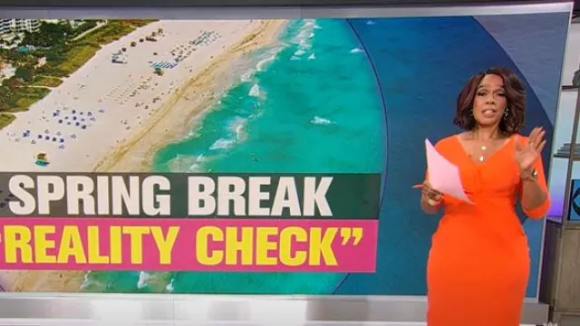 Chiara Boni La Petite Robe à taille cintrée portée par Gayle King telle qu’elle a été vue dans CBS Mornings le 12 février 2025