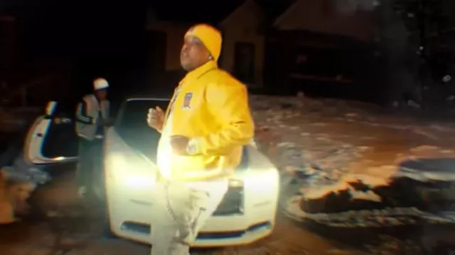Guapi Beige Star Patches Carpenter Jeans worn by Finesse2tymes in Finesse2Tymes - I Was Cappin [Official Music Video]