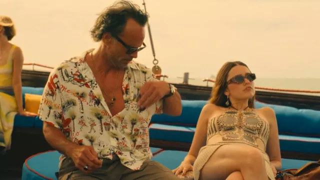 Guess By Georges Marciano Mexico Horse Print Button Up Shirt worn by Rick Hatchett (Walton Goggins) as seen in The White Lotus (S02E01)