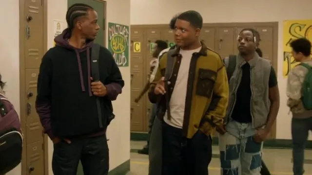 Boohoo Patchwork Distressed Denim Cagoule And Trouser worn by Khalil (Antonio J Bell) as seen in All American (S07E02)