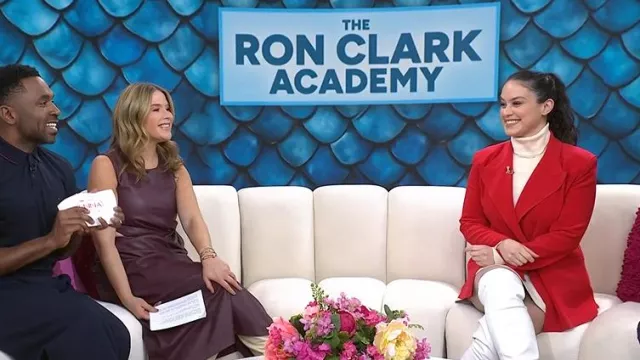 Norma Kamali Double-breasted Jersey Blazer worn by Donna Farizan as seen in Today on February 18, 2025