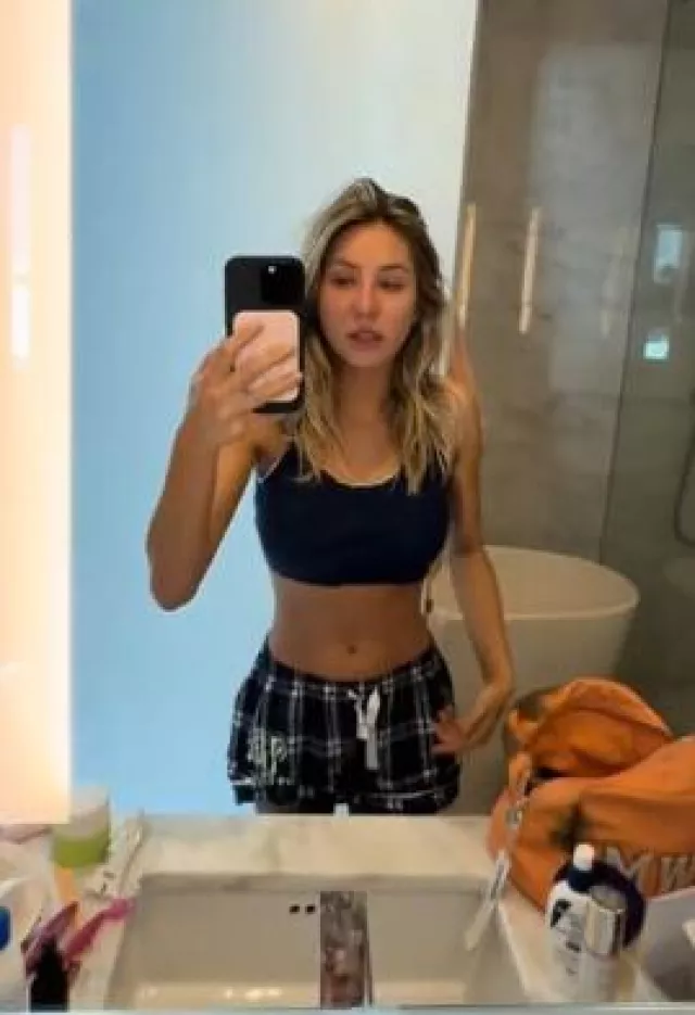 Apple Iphone Silicone Case with Magsafe worn by Alix Earle on her Tiktok on February 1, 2025