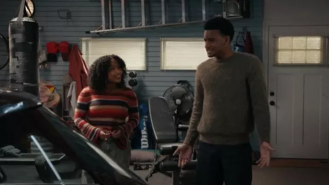 Beams Plus Crew Stretch Mohair worn by Cameron (Nathaniel Logan McIntyre) as seen in The Equalizer (S05E08)