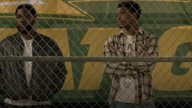 Alex Vando Button Down Shirts Regular Fit Long Sleeve Casual Plaid Flannel Shirt worn by Kingston Jeremy (Nathaniel Logan McIntyre) as seen in All American (S07E03)