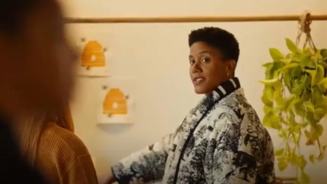 Zara Quitled Jacket worn by Jan Renley (Raven Dauda) as seen in Hudson & Rex (S07E06)