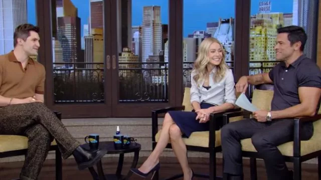 Celine Romy Shirt worn by Kelly Ripa as seen in LIVE with Kelly and Mark on  February 24, 2025