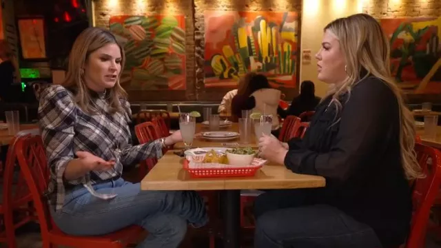 Veronica Beard Isabel Plaid Top worn by Jenna Bush Hager as seen in Today with Jenna & Friends on February 26, 2025