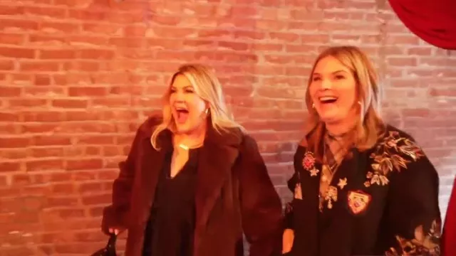 Cinq a Sept Heritage Patch Coat worn by Jenna Bush Hager as seen in Today with Jenna & Friends on February 26, 2025