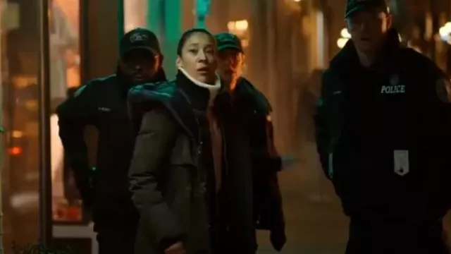 Soia et Kio Td Manteau en duvet classique porté par Sarah Truong (Mayko Nguyen) comme on le voit dans Hudson & Rex (S07E07)
