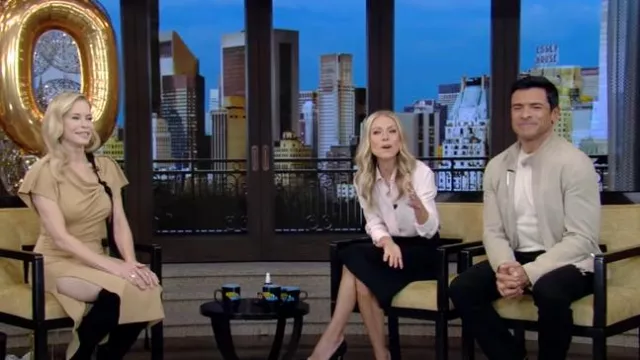 Jason Wu Draped Asymmetric Dress worn by Chelsea Handler as seen in LIVE with Kelly and Mark on February 25, 2025