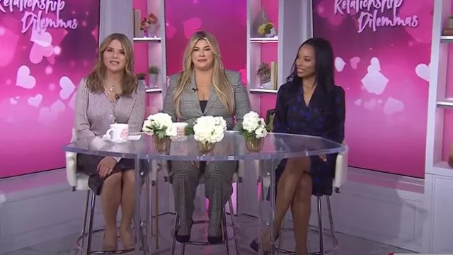 Diane von Furstenberg Jovie Wrap Dress worn by Devyn Simone as seen in Today with Jenna & Friends on February 28, 2025