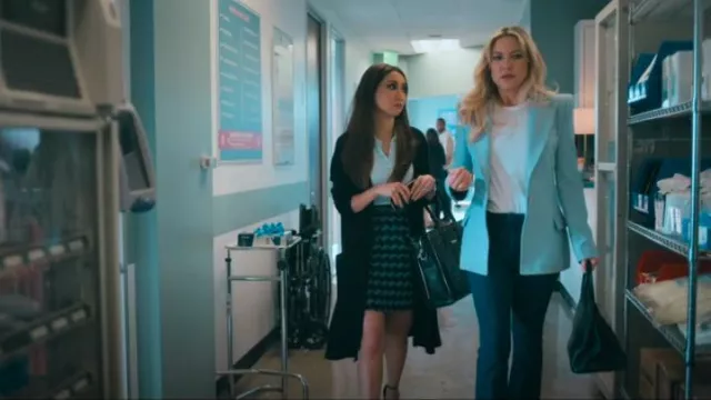 Sergio Hudson Exclusive Denim Blazer worn by Isla Gordon (Kate Hudson) as seen in Running Point (S01E01)