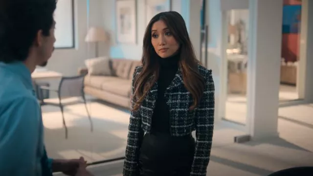 Alice + Olivia Yardley Jacket worn by Ali Lee (Brenda Song) as seen in Running Point (S01E03)