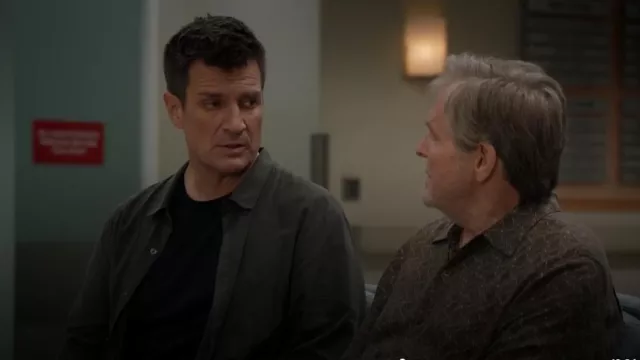 Rag & bone Cotton Relaxed-Fit Jersey T-Shirt worn by John Nolan (Nathan Fillion) as seen in The Rookie (S07E02)