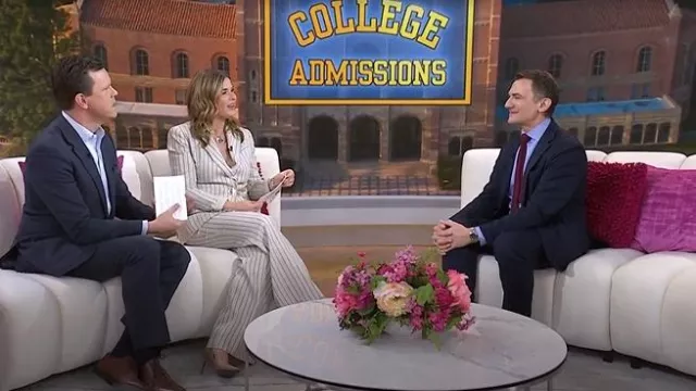 Toccin Abigail Linen-Blend Grommet Pants worn by Jenna Bush Hager as seen in Today with Jenna & Friends on March 4, 2025