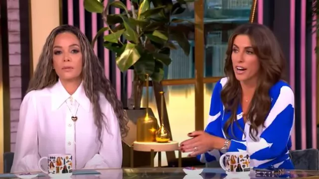 Zimmermann Collared Blouse worn by Sunny Hostin as seen in The View on March 7, 2025