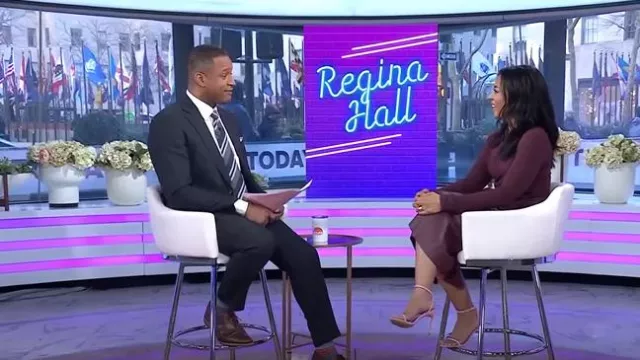 Haut à manches longues Vince Ruched porté par Regina Hall comme on le voit dans Today le 10 mars 2025