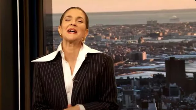 McQueen Cotton Poplin Button-Front Shirt worn by Drew Barrymore as seen in The Drew Barrymore Show on March 6, 2025